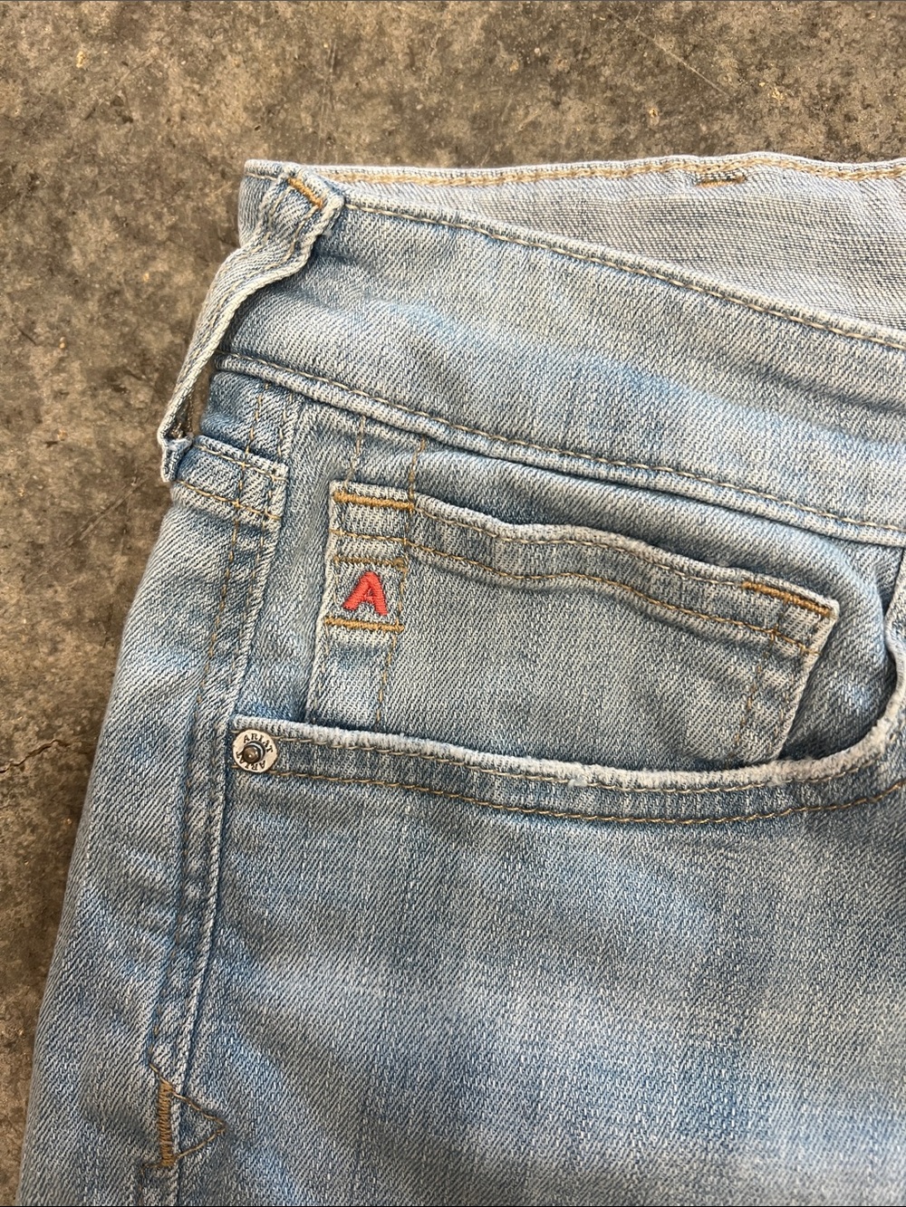 Ariat Light Wash Frayed Hem Denim Shorts - Picture 3 of 5